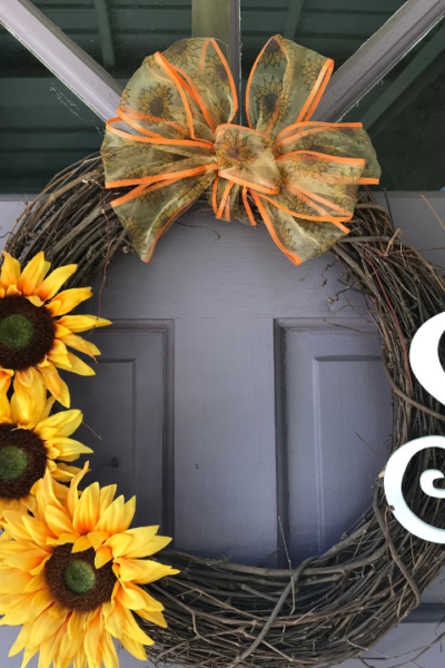 Easy Sunflower Wreath