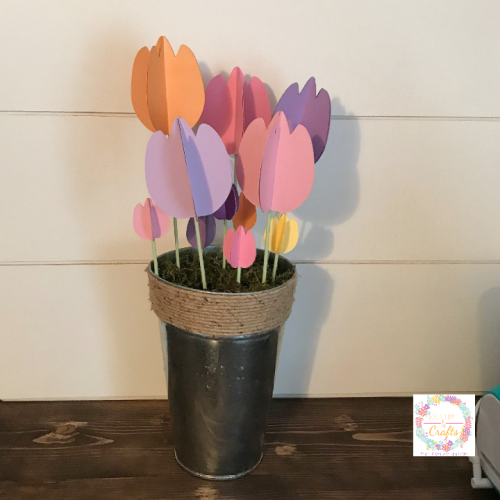 Happy Spring! You now have a gorgeous 3D paper tulip bouquet. Somehow ...