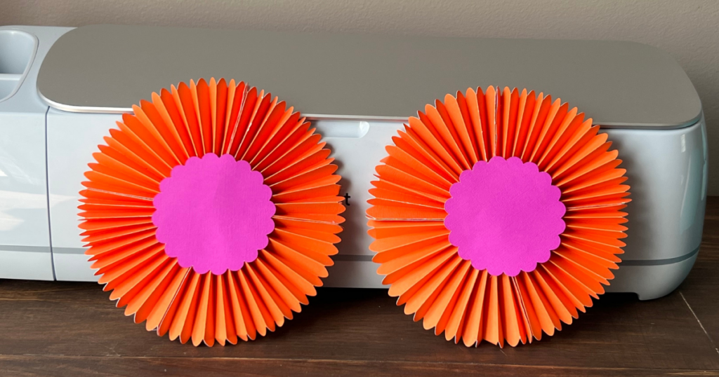 Easy Step by Step Rosette with Cricut How To for Pretty Party Decor